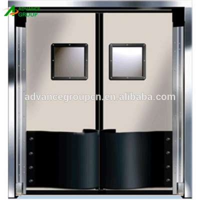 2019 restaurant cheap dust free double pendulum cold room traffic door